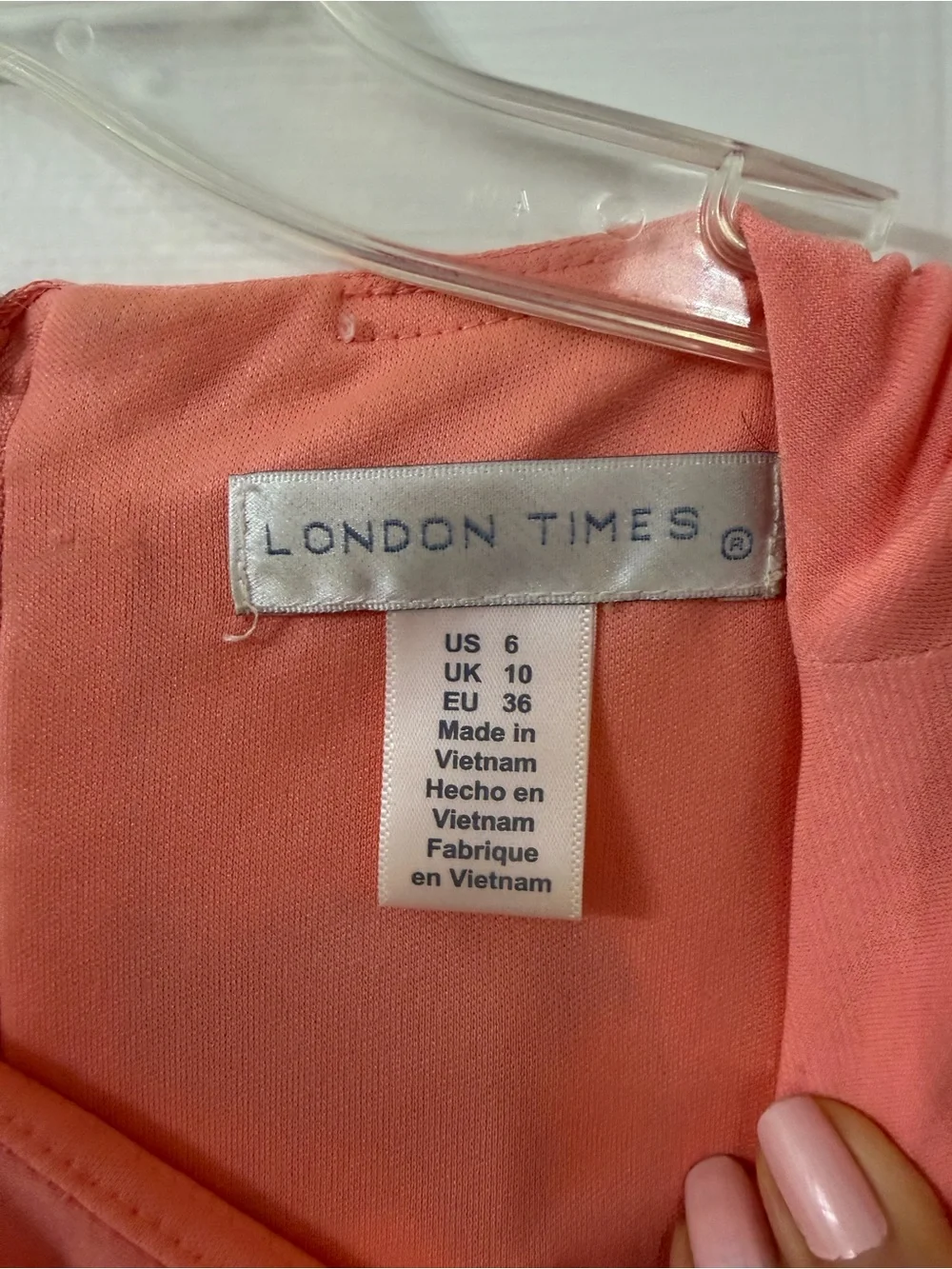 London Times Coral Floral Cap-Sleeve Midi Dress - Picture 6 of 6